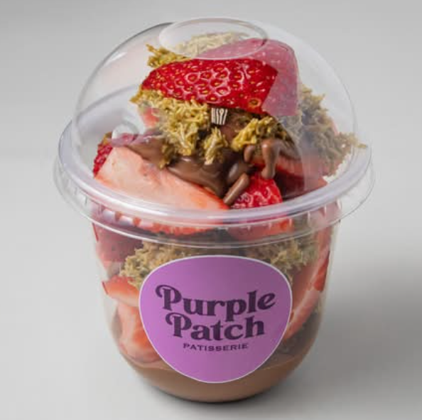 Strawberries Cup with Chocolate, Kannafah & Pistachio Paste